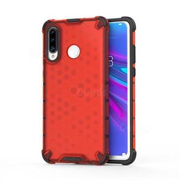 Honeycomb TPU + PC Hybrid Armor Shockproof Case Cover for Huawei P30 Lite - Red