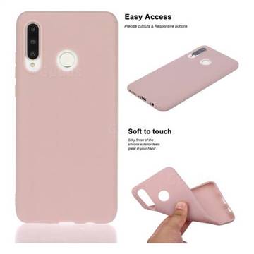 Soft Matte Silicone Phone Cover for Huawei P30 Lite - Lotus Color