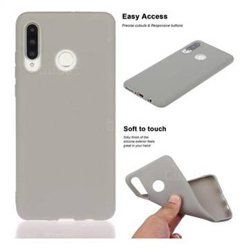 Soft Matte Silicone Phone Cover for Huawei P30 Lite - Gray