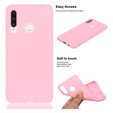 Soft Matte Silicone Phone Cover for Huawei P30 Lite - Rose Red