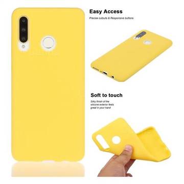 Soft Matte Silicone Phone Cover for Huawei P30 Lite - Yellow