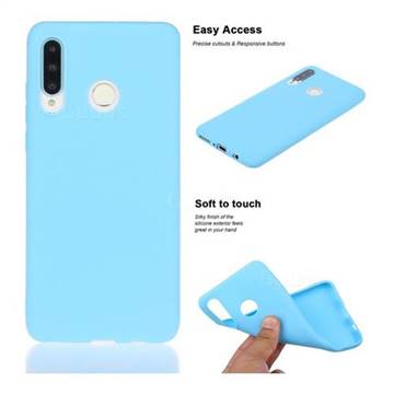Soft Matte Silicone Phone Cover for Huawei P30 Lite - Sky Blue