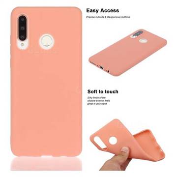Soft Matte Silicone Phone Cover for Huawei P30 Lite - Coral Orange