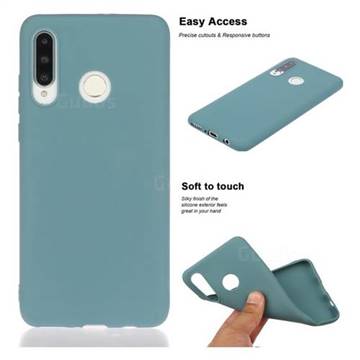 Soft Matte Silicone Phone Cover for Huawei P30 Lite - Lake Blue