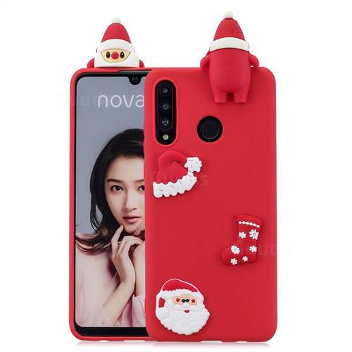 Red Santa Claus Christmas Xmax Soft 3D Silicone Case for Huawei P30 Lite