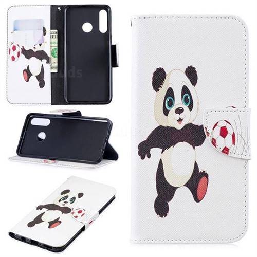 Football Panda Leather Wallet Case for Huawei P30 Lite