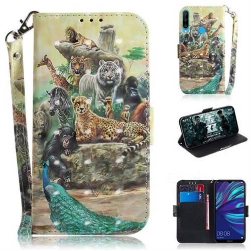 Beast Zoo 3D Painted Leather Wallet Phone Case for Huawei P30 Lite