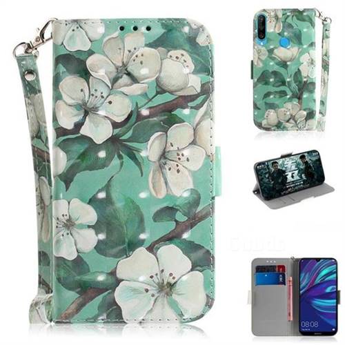 Watercolor Flower 3D Painted Leather Wallet Phone Case for Huawei P30 Lite