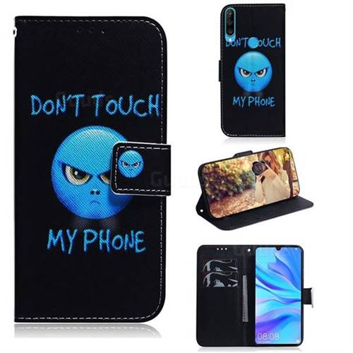 Not Touch My Phone PU Leather Wallet Case for Huawei P30 Lite