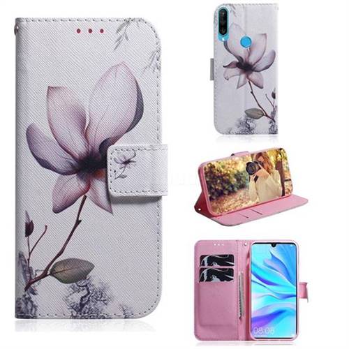 Magnolia Flower PU Leather Wallet Case for Huawei P30 Lite