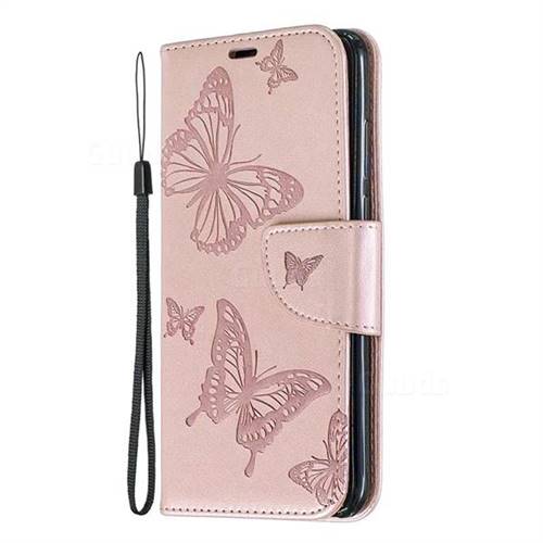 Embossing Double Butterfly Leather Wallet Case for Huawei P30 Lite ...