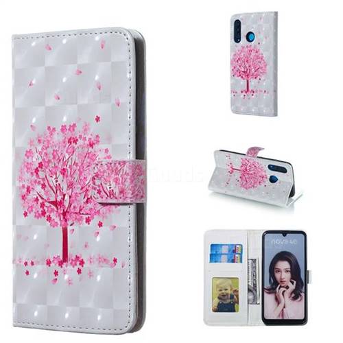 Sakura Flower Tree 3D Painted Leather Phone Wallet Case for Huawei P30 Lite