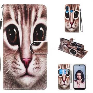 Coffe Cat Smooth Leather Phone Wallet Case for Huawei P30 Lite