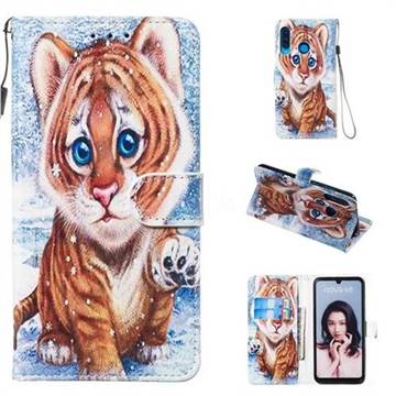 Baby Tiger Smooth Leather Phone Wallet Case for Huawei P30 Lite