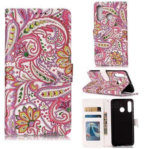 Pepper Flowers 3D Relief Oil PU Leather Wallet Case for Huawei P30 Lite
