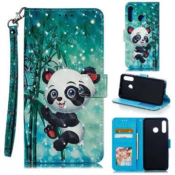 Cute Panda 3D Painted Leather Phone Wallet Case for Huawei P30 Lite