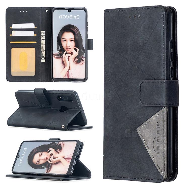 Binfen Color BF05 Prismatic Slim Wallet Flip Cover for Huawei P30 Lite - Black