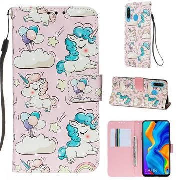 Angel Pony 3D Painted Leather Wallet Case for Huawei P30 Lite