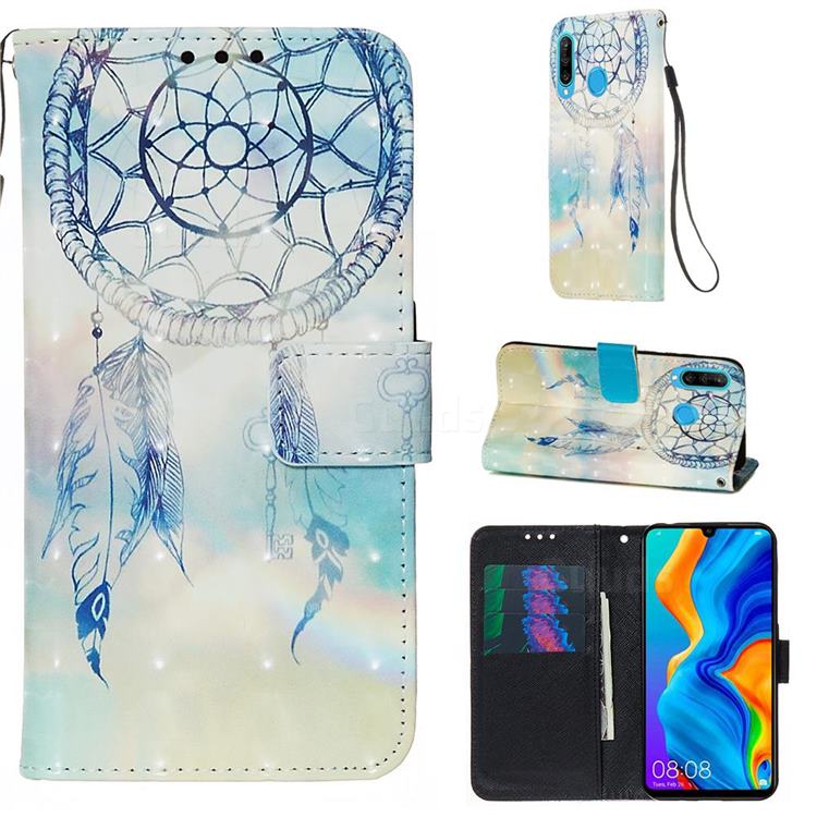 Fantasy Campanula 3D Painted Leather Wallet Case for Huawei P30 Lite