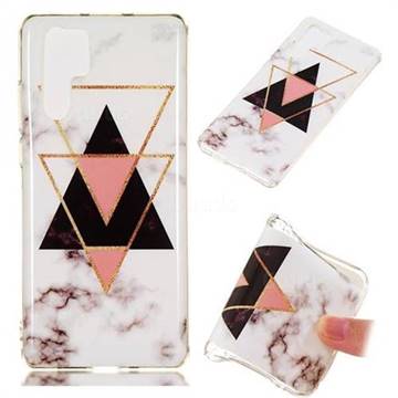 Inverted Triangle Black Soft TPU Marble Pattern Phone Case for Huawei P30 Pro
