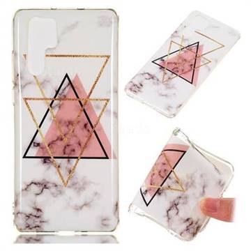 Inverted Triangle Powder Soft TPU Marble Pattern Phone Case for Huawei P30 Pro