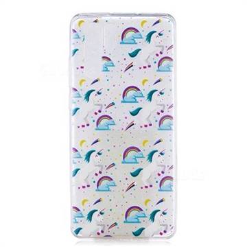 Rainbow Running Unicorn Super Clear Soft TPU Back Cover for Huawei P30 Pro