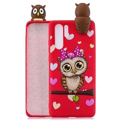 Bow Owl Soft 3D Climbing Doll Soft Case for Huawei P30 Pro