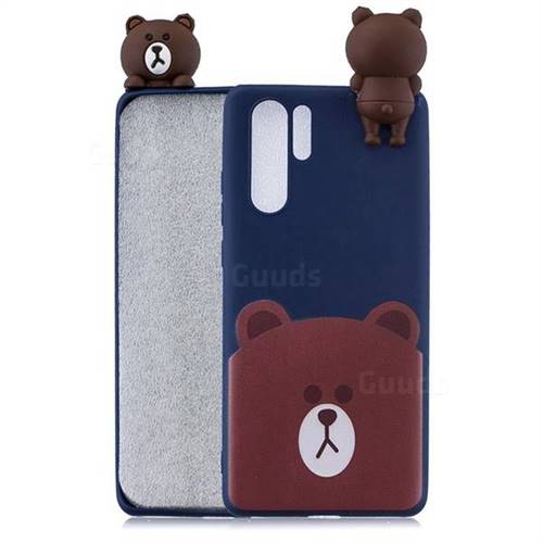 Cute Bear Soft 3D Climbing Doll Soft Case for Huawei P30 Pro