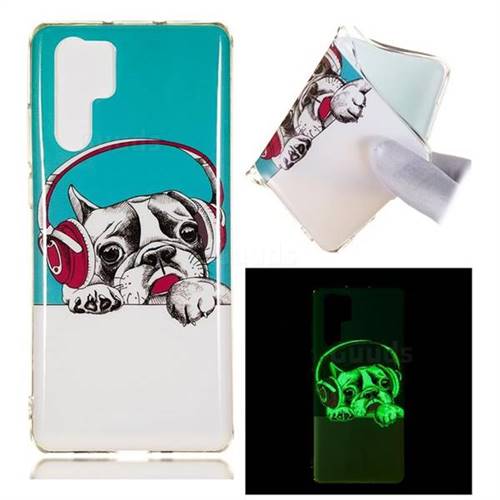 Headphone Puppy Noctilucent Soft TPU Back Cover for Huawei P30 Pro