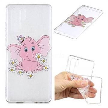 Tiny Pink Elephant Clear Varnish Soft Phone Back Cover for Huawei P30 Pro