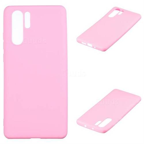 Candy Soft Silicone Protective Phone Case for Huawei P30 Pro - Dark Pink