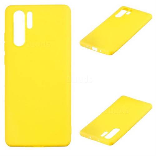 Candy Soft Silicone Protective Phone Case for Huawei P30 Pro - Yellow