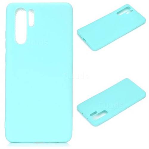 Candy Soft Silicone Protective Phone Case for Huawei P30 Pro - Light Blue