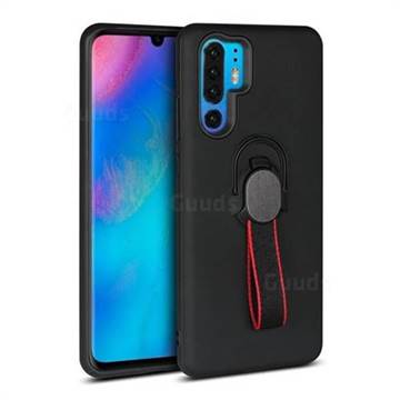 Raytheon Multi-function Ribbon Stand Back Cover for Huawei P30 Pro - Black