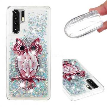 Seashell Owl Dynamic Liquid Glitter Quicksand Soft TPU Case for Huawei P30 Pro