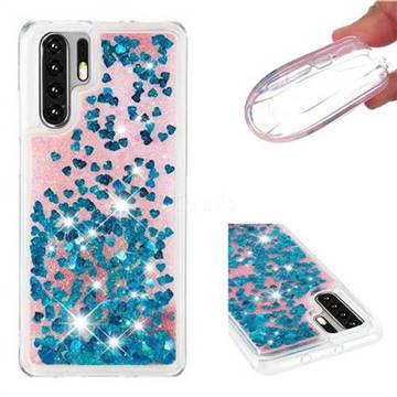 Dynamic Liquid Glitter Quicksand Sequins TPU Phone Case for Huawei P30 Pro - Blue