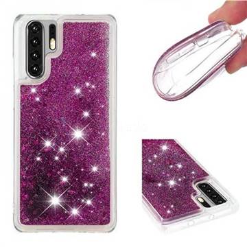 Dynamic Liquid Glitter Quicksand Sequins TPU Phone Case for Huawei P30 Pro - Purple
