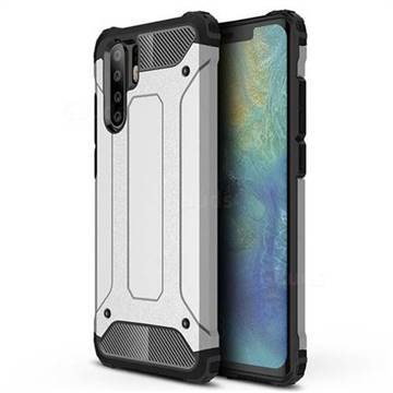 King Kong Armor Premium Shockproof Dual Layer Rugged Hard Cover for Huawei P30 Pro - Technology Silver