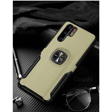 Knight Armor Anti Drop PC + Silicone Invisible Ring Holder Phone Cover for Huawei P30 Pro - Champagne