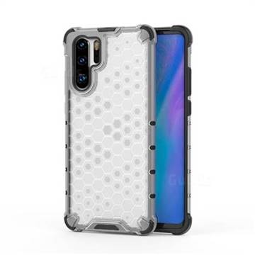 Honeycomb TPU + PC Hybrid Armor Shockproof Case Cover for Huawei P30 Pro - Transparent