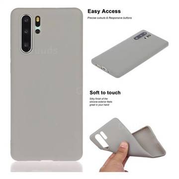 Soft Matte Silicone Phone Cover for Huawei P30 Pro - Gray