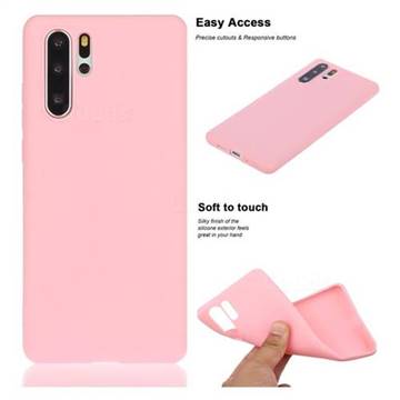 Soft Matte Silicone Phone Cover for Huawei P30 Pro - Rose Red