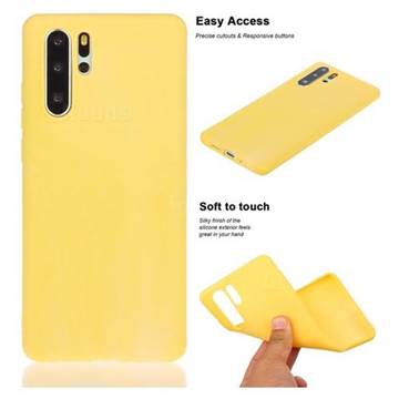 Soft Matte Silicone Phone Cover for Huawei P30 Pro - Yellow
