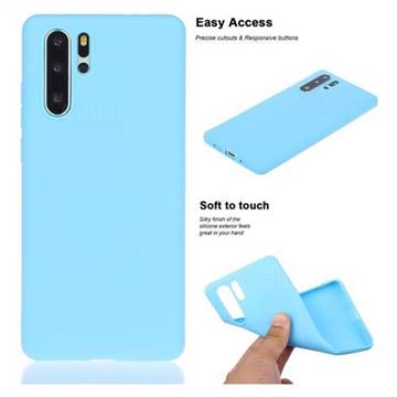 Soft Matte Silicone Phone Cover for Huawei P30 Pro - Sky Blue