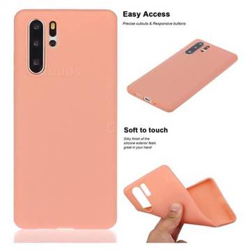 Soft Matte Silicone Phone Cover for Huawei P30 Pro - Coral Orange