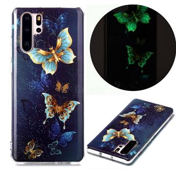 Golden Butterflies Noctilucent Soft TPU Back Cover for Huawei P30 Pro