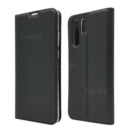 Ultra Slim Card Magnetic Automatic Suction Leather Wallet Case for Huawei P30 Pro - Star Grey
