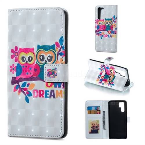 Couple Owl 3D Painted Leather Phone Wallet Case for Huawei P30 Pro