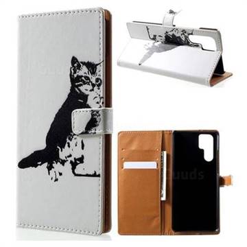 Cute Cat Leather Wallet Case for Huawei P30 Pro