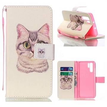 Lovely Cat Leather Wallet Phone Case for Huawei P30 Pro
